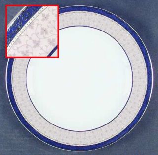 Mikasa Delacourt Dinner Plate, Fine China Dinnerware   Esquire, Blue&Taupe Bands
