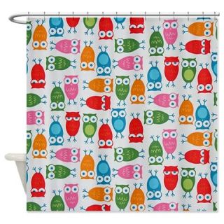  Contemporary Owls Shower Curtain  Use code FREECART at Checkout