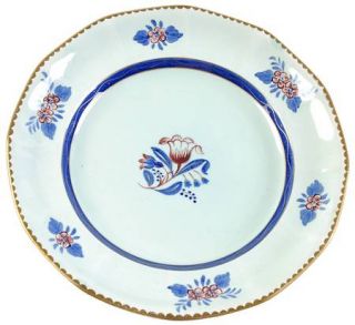 Adams China Georgian Dinner Plate, Fine China Dinnerware   Red&Blue Floral,Blue/