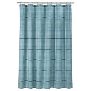 Threshold Stripe Shower Curtain   Fountain Blue