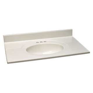 DHI CORP Design House 37W x 22D in. Cultured Marble Integral Sink Vanity Top  