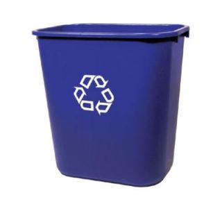 Rubbermaid 28 qt Deskside Recycling Container   Blue