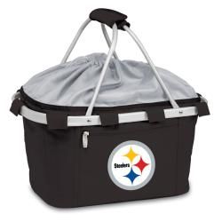 Picnic Time Pittsburgh Steelers Metro Basket (BlackDimensions 19 inches high x 11 inches wide x 10 inches deepLightweight Waterproof interiorExpandable drawstring topAluminum frameExterior zip closure pocket )