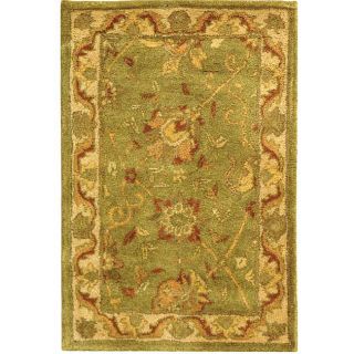 Handmade Antiquities Mashad Sage/ Ivory Wool Rug (2 X3) (GreenPattern OrientalMeasures 0.625 inch thickTip We recommend the use of a non skid pad to keep the rug in place on smooth surfaces.All rug sizes are approximate. Due to the difference of monitor