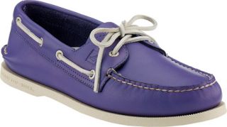 Womens Sperry Top Sider A/O 2 Eye   Purple Leather Casual Shoes