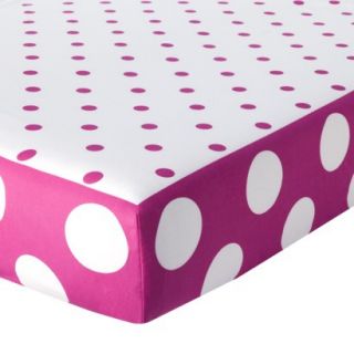 Duo Print Fitted Sheet   Pink Dots by Circo