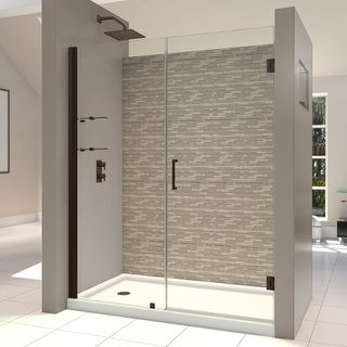 Dreamline Unidoor 53 54 inch Frameless Hinged Shower Door (Tempered glass, aluminum, brassIntended use IndoorTempered glass ANSI certifiedAssembly requiredProduct Warranty Limited 5 (five) year manufacturer warranty Warranty for any hardware in Oil Rubb