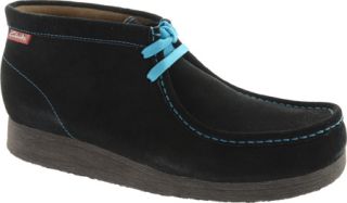 Mens Clarks Stinson Hi   Black Suede/Turquoise Boots