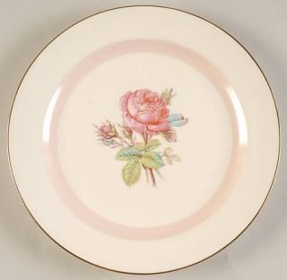Homer Laughlin  N1580 Salad Plate, Fine China Dinnerware   Egg Nautilus, Rose Ce