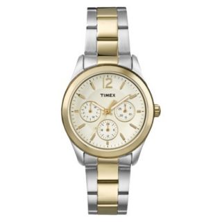 Timex Womens Ameritus Multi Function White Dial Stainless Steel Watch  