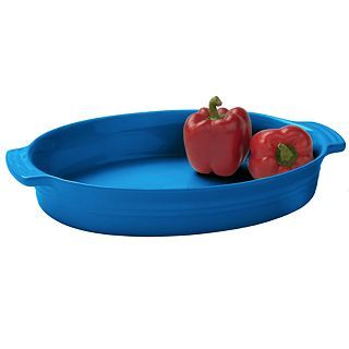 Le Creuset Oval Stoneware Dish, Blue