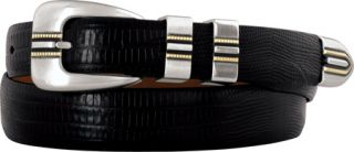 Mens Johnston & Murphy 75088   Black Lizard Grain Ranger Belts