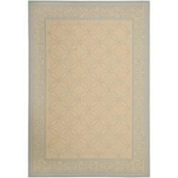 Poolside Cream/aqua Indoor/outdoor Polypropylene Rug (8 X 112)