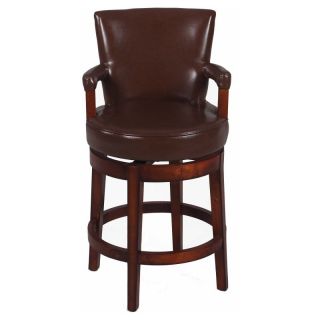 Chintaly Blue Hill 30 in. Swivel Bar Stool   Antique Brown   0294 BS