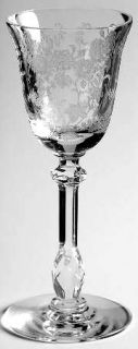 Tiffin Franciscan Tiffin Rose (Etched) Wine Glass   Etched, Stem #17441
