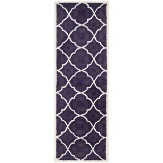 Safavieh Handmade Moroccan Chatham Purple Wool Area Rug (23 X 7)