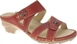 Womens Spring Step Amina   Red Leather Casual Shoes