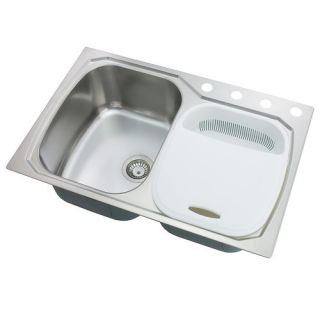 Oliveri 8334 Top Mount SelfRim Four Hole Double Basin Kitchen Sink Stainless Steel
