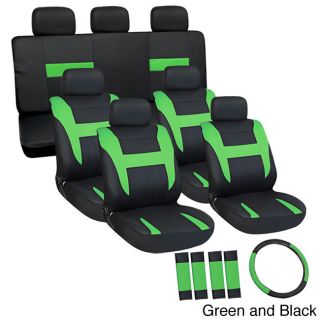Oxgord Cloth / Mesh 17 piece Suv Seat Covers Set For Sport Utility Vehicles With 3 Rows