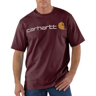 Carhartt Short Sleeve Logo T Shirt   Port, 3XL, Model# K195
