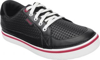 Mens Crocs Drayden   Black/True Red Lace Up Shoes