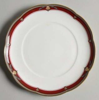 Noritake QueenS Splendor Bread & Butter Plate, Fine China Dinnerware   Maroon&B