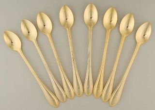 Godinger Chateau (Gold Electroplate) (Set of 8) Iced Tea Spoons   Gold Electropl