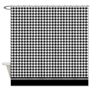  Black and white houndstooth Shower Curtain  Use code FREECART at Checkout