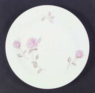 Iroquois Beige Rose (Rim) Dinner Plate, Fine China Dinnerware   Rim Shape,Pink R