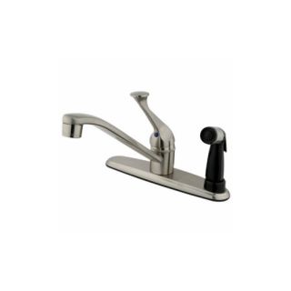 Elements of Design EB573SN Universal One Handle Kitchen Faucet With Deck Spray
