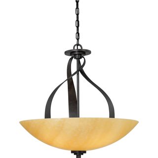 Quoizel Kyle 5 light Pendant (Steel Finish Imperial bronzeNumber of lights Five (5)Requires five (5) 75 watt A19 medium base bulbs (not included)Dimensions 22.5 inches high x 24 inches deepShade 24 inches long x 5 inches highWeight 37 poundsThis fixt