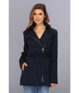Vince Camuto Zipper Belted Trench F8121 Womens Coat (Navy)