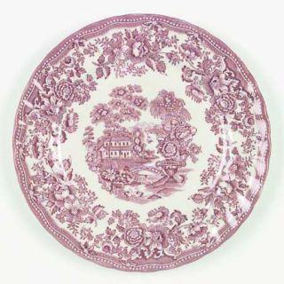 Myott Staffordshire Tonquin Pink/Red Dinner Plate, Fine China Dinnerware   Pink/