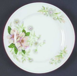 Grace Rochelle Bread & Butter Plate, Fine China Dinnerware   Pink/Yellow Flowers