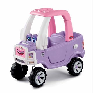 Little Tikes Princess Cozy Truck (Purple/pinkIncludes flatbed with a drop down tailgateRugged off road wheelsOpening gas capSteering wheel with a working electronic hornDistinctive truck styling with a realistic front grillOpening and closing drivers door
