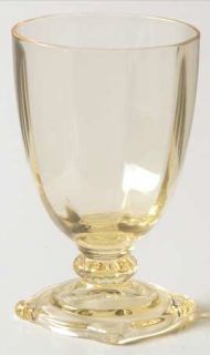 Heisey Carcassone Sahara Yellow (Optic) Wine Glass   Stem #3390, Sahara/Yellow