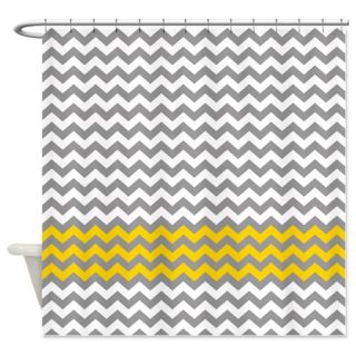  yellow gray chevrons zigzag Shower Curtain  Use code FREECART at Checkout