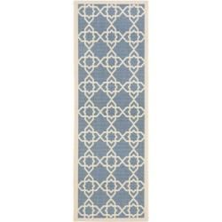 Blue/ Beige Indoor Outdoor Rug (24 X 67)