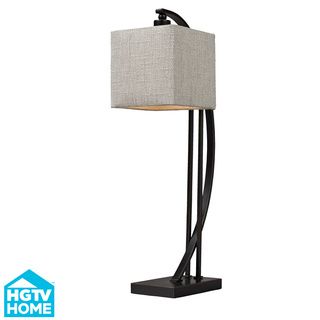 Hgtv Home Arched Metal 1 light Bronze Table Lamp