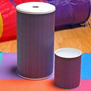 1530 Lamont Home Grape Brights Round Hamper And Wastebasket Set (GrapeContemporary round designIncludes a matching wastebasketCare instructions Clean with a damp clothMaterials PVC/polyester fabric/plastic/chipboardWastebasket dimensions 12.25 inches h