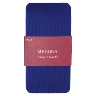 Merona Womens Opaque Rib Tight   Anthens Blue M/Tall