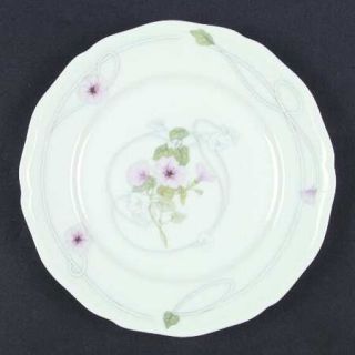 International Trellis Salad Plate, Fine China Dinnerware   Rhythm, Pink, White F