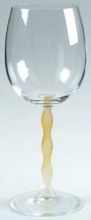 Mikasa Sofia Yellow Water Goblet   Vr069/Vr092,Yellow Curves In Stem