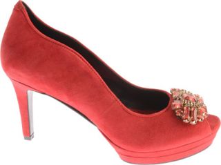 Womens Nine West Avara   Red Suede Shoes