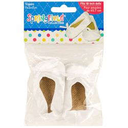 Springfield Collection White Satin Slippers
