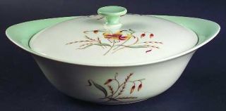 Wedgwood Tiger Lily Round Covered Vegetable, Fine China Dinnerware   Barlston,Aq