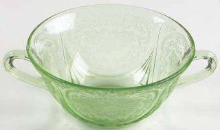Hazel Atlas Royal Lace Green  Cream Soup Bowl   Green, Depression Glass