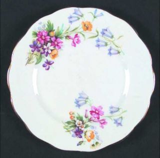 Bell China Old Country Spray Bread & Butter Plate, Fine China Dinnerware   Flora