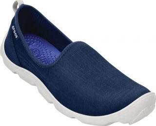Womens Crocs Duet Sport Natural Skimmer   Navy/Pearl White Casual Shoes