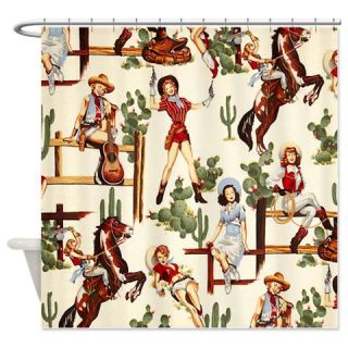  Cute Western Pattern Shower Curtain  Use code FREECART at Checkout